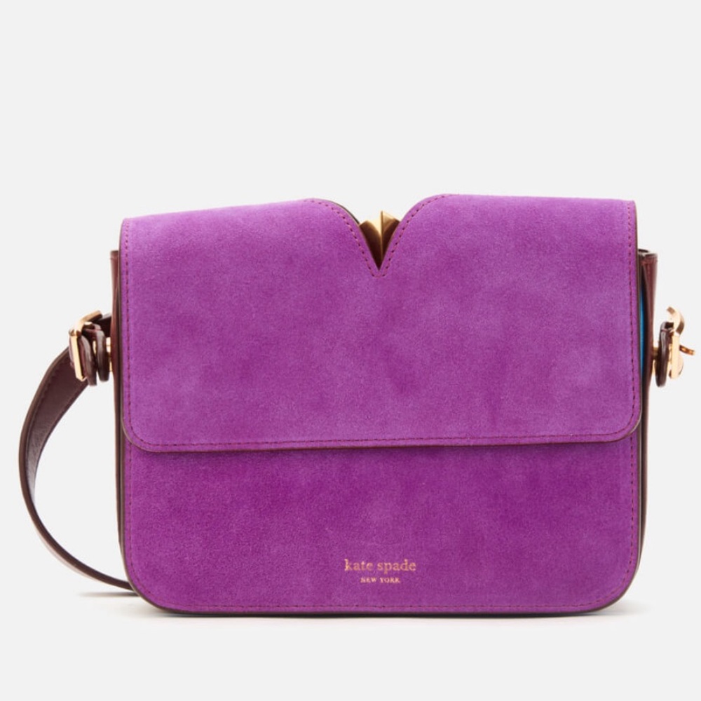 Kate Spade New York Women's Mystery Suede Small Shoulder Bag- Berry Blitz Multi